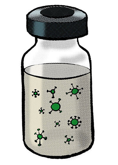 Pfizer/BioNTech y Moderna han adaptado sus vacunas a ómicron. Ilustración: GABRIEL SANZ