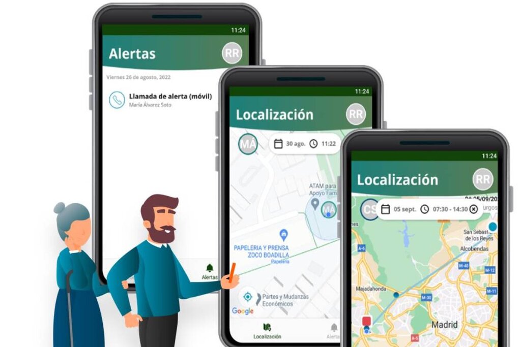 'Gelpy' permite saber la ubicación del usuario y consultar los itinerarios realizados. Foto: NOVALTIA.