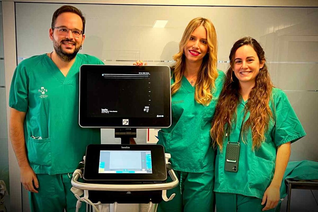 Manuel Matas, Sara Ferrero y Noelia Ortega, facultativos del servicio. Foto: HOSPITAL DE ELDA