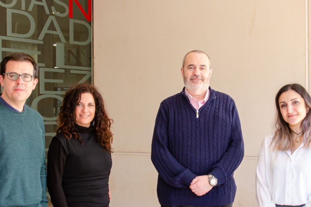  Francisco Navarrete, Daniela Navarro, Jorge Manzanares y Ani Gasparyan, investigadores UMH. Foto: UMH. 