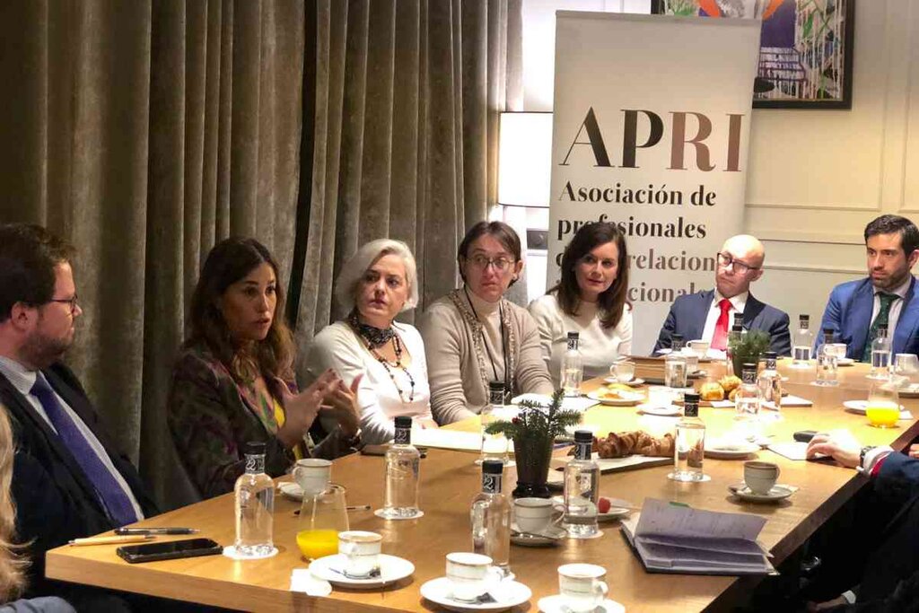 La Presidenta de la Comisión de Sanidad y Consumo del Congreso, Rosa Romero, en una reunión con APRI. Foto: APRI.