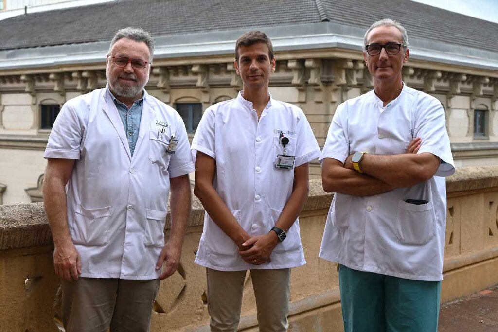 Eduard Vieta, Miquel Bioque y Jordi Rumià, autores del estudio. Foto: HOSPITAL CLÍNIC. 