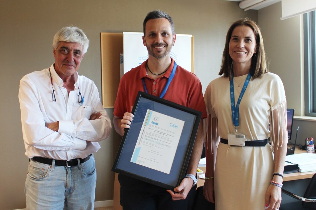 Guillermo Sanz, director cientfico del IIS La Fe; Francisco Javier Ripoll, coordinador del Área de Informática, y Ainhoa Genovés, directora gerente del IIS La Fe.