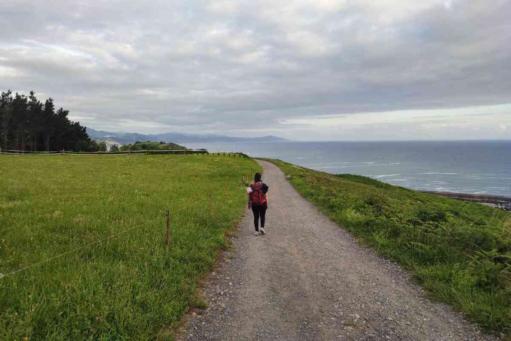 Nerea Zambrano, en pleno Camino del Norte. Foto: NEREA ZAMBRANO.