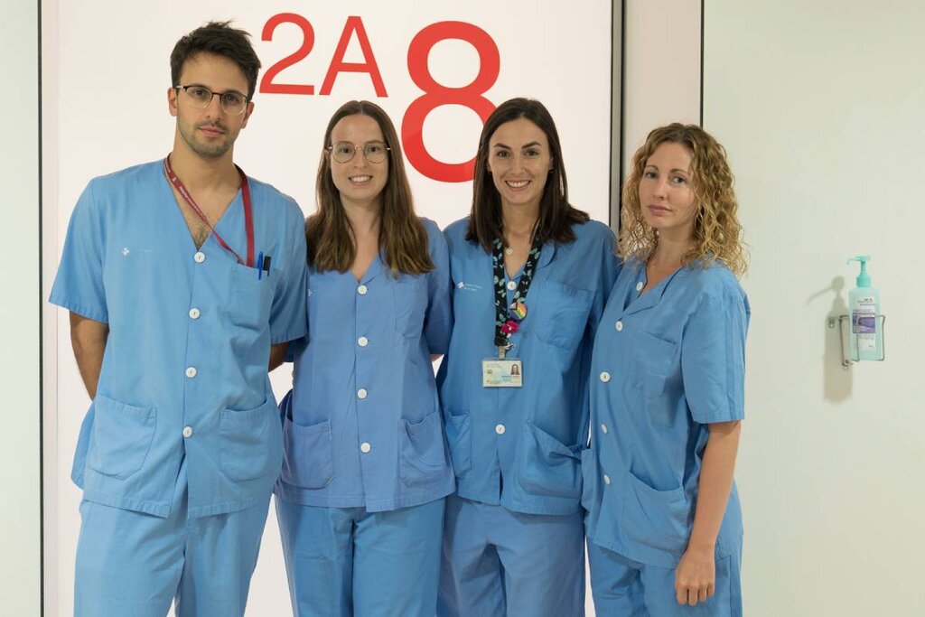 Josep Maria Ramos, Laia Gascón , Ariadna Puig y Sara González. Foto: HOSPITAL DE BELLVITGE.