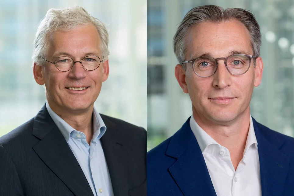 Frans van Houten, director general de Philips, y Roy Jakobs, quien ocupará su cargo a partir del 15 de octubre. Fotos: PHILIPS