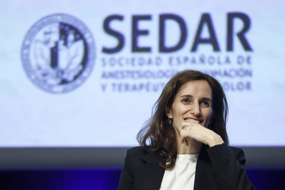 La ministra, Mónica García, ha inaugurado el 37 Congreso de la SEDAR, en Valencia. Foto: EFE.