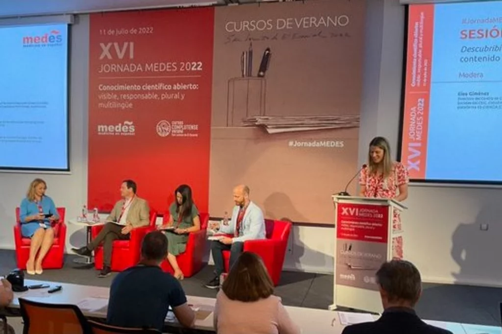 Elea Giménez Toledo, Delfim Leão, Iria da Cunha y Martin Krallinger intervinieron en la primera sesión de la Jornada.