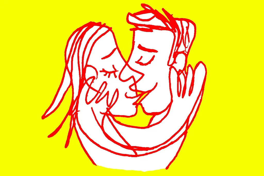 ¿Qué nos lleva a inclinar la cabeza hacia la derecha para besar? Ilustración: MIGUEL SANTAMARINA