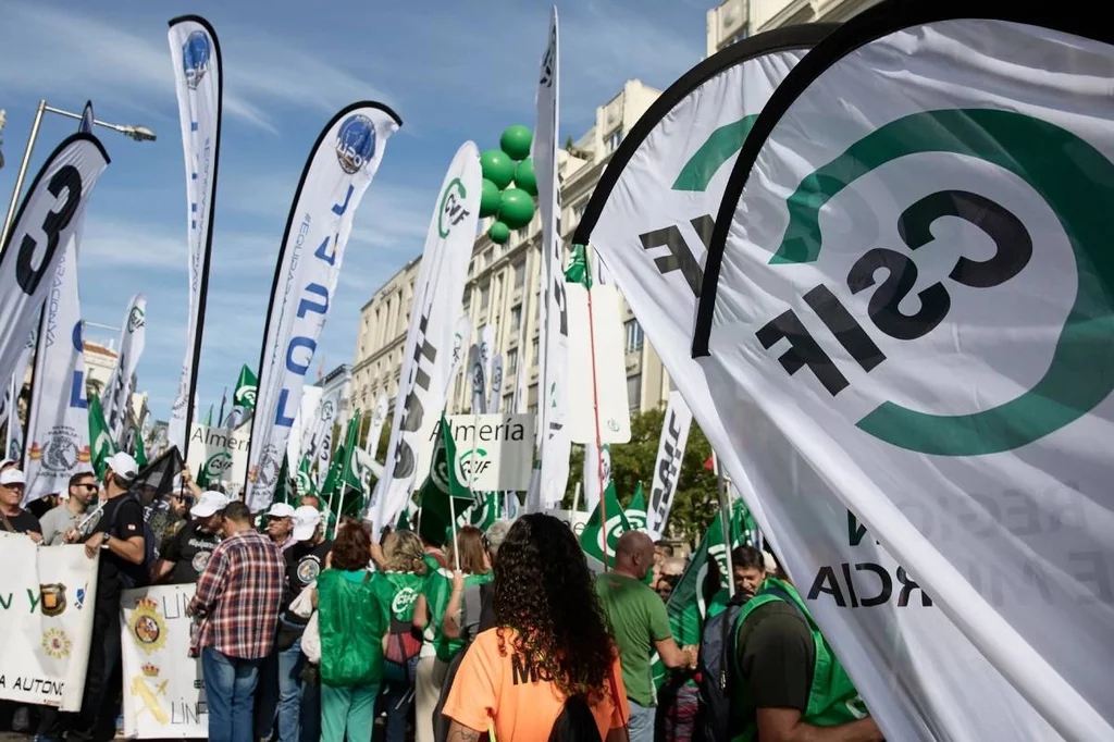 Aspecto de la manifestación convocada por el sindicato de funcionarios en Madrid el pasado 24 de septiembre, en vsperas del inicio de la negociación con Hacienda. Foto: CSIF.