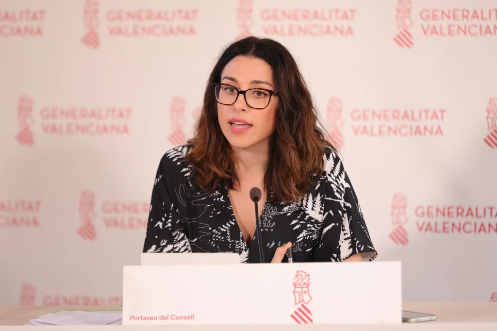 La vicepresidenta y portavoz del Consell de la Comunidad Valenciana, Aitana Mas. Foto: GENERALITAT VALENCIANA.