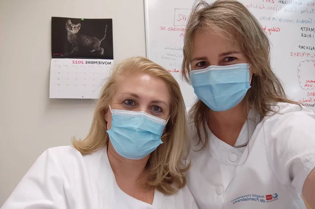 María del Mar García Gálvez y María Pilar Heredia Reina, enfermeras de Medicina Preventiva del Hospital de Fuenlabrada (Madrid).