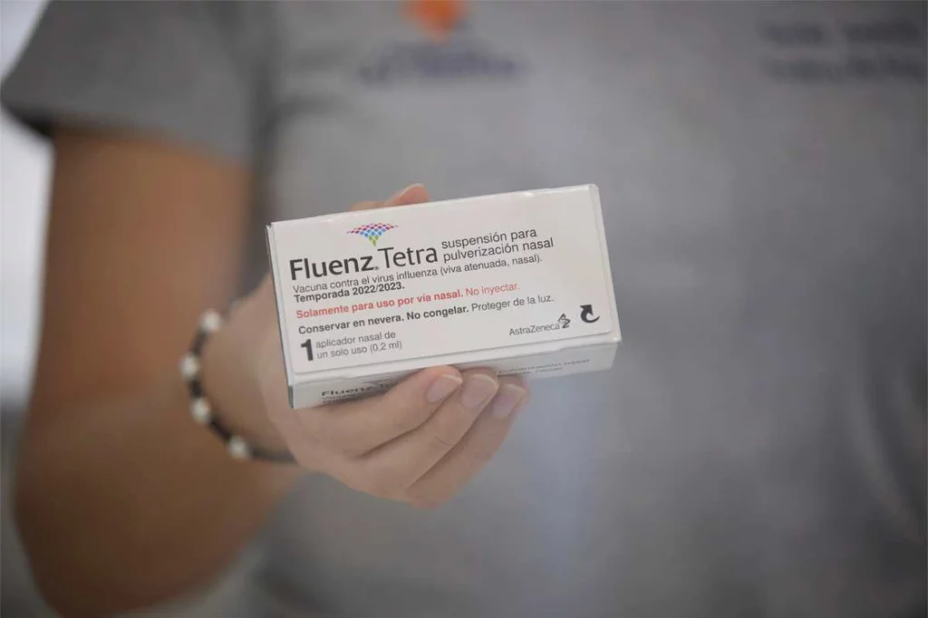 La vacuna antigripal intranasal para niños de Astrazeneca, la última en llegar a las farmacias españolas. Foto: ARABA PRESS.