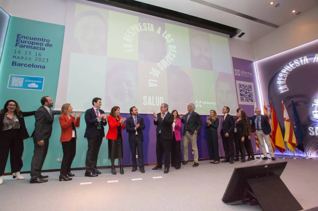 Autoridades polÃticas en la inaguraciÃ³n del congreso 'Infarma' 2023, que se estÃ¡ celebrando del 14 al 16 de marzo en Barcelona. Foto: JAUME COSIALLS
