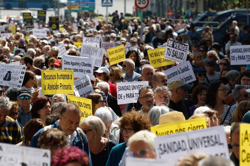 Manifestación de la 'Marea Blanca' en Madrid el pasado 15 de abril. Foto: EFE / JJ Guillén