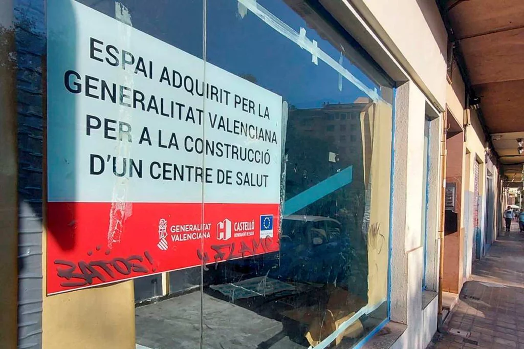 Imagen de un local adquirido por la Comunidad Valenciana en la capital de esta comunidad para la construcción de un nuevo centro de salud. Foto: EL MUNDO.