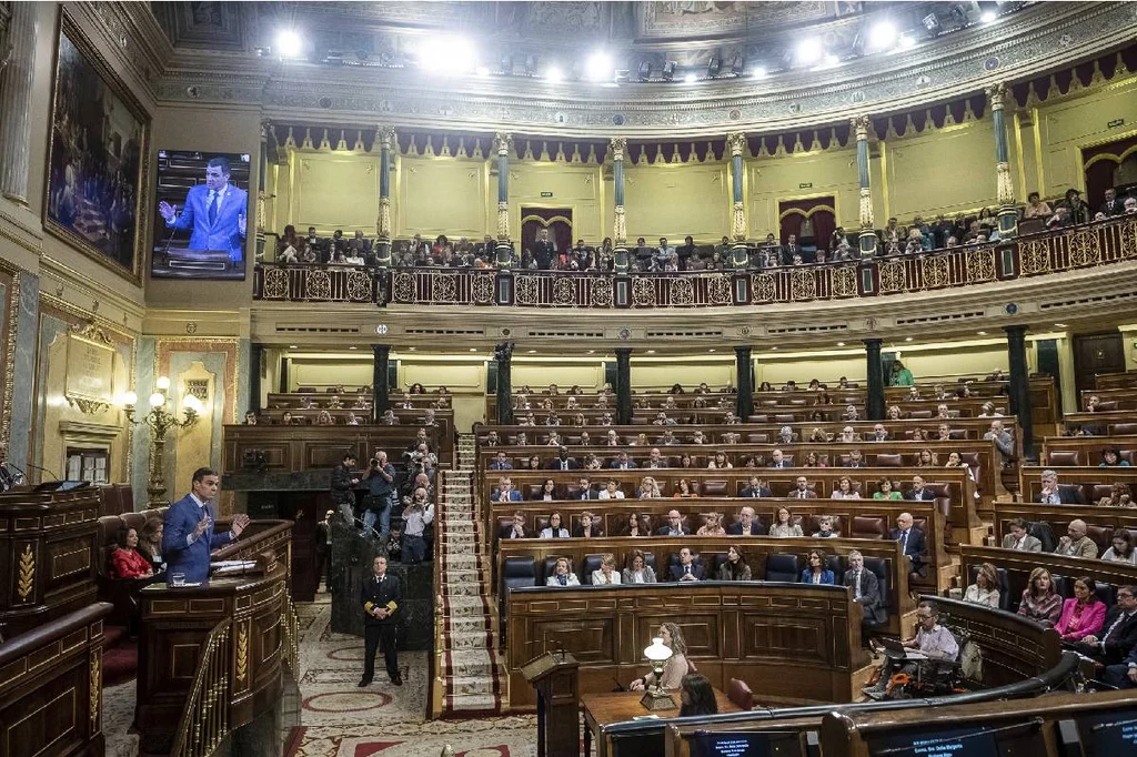 El presidente del Gobierno, Pedro Sánchez, en el Congreso de los Diputados
