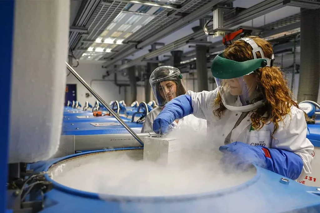 El Biobanco del Centro Nacional de Investigaciones Oncológicas (CNIO), en Madrid, alberga más de 43.000 muestras humanas. Foto: SERGIO ENRÍQUEZ-NISTAL.