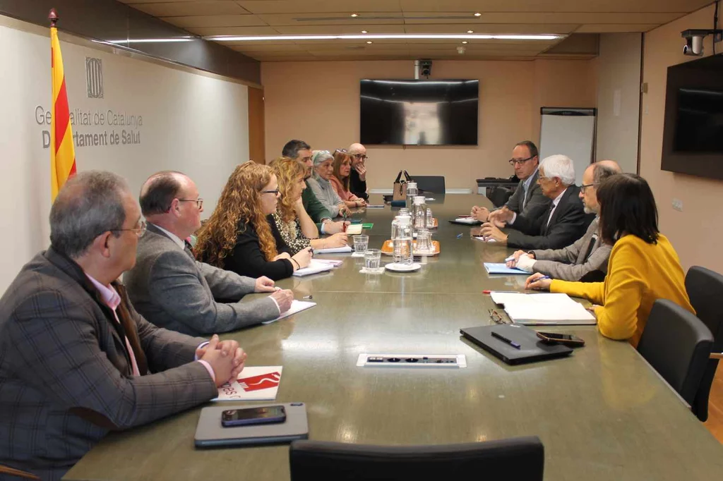 Balcells ha participado en la reunión de la firma de las nuevas tablas salariales del ICS. Foto: GENERALITAT DE CATALUNYA.