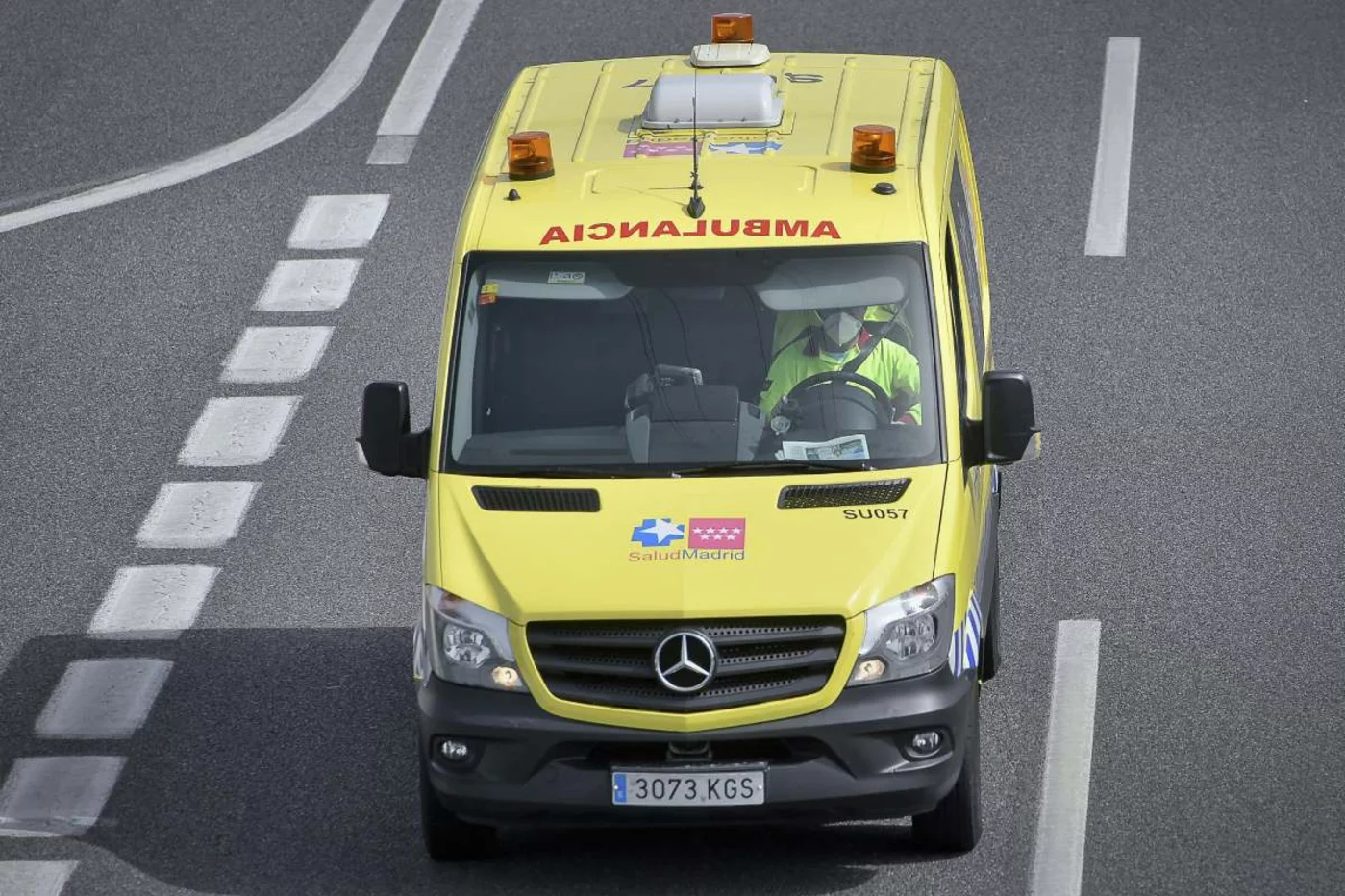 Ambulancia del Suma por las calles de Madrid. Foto: DM