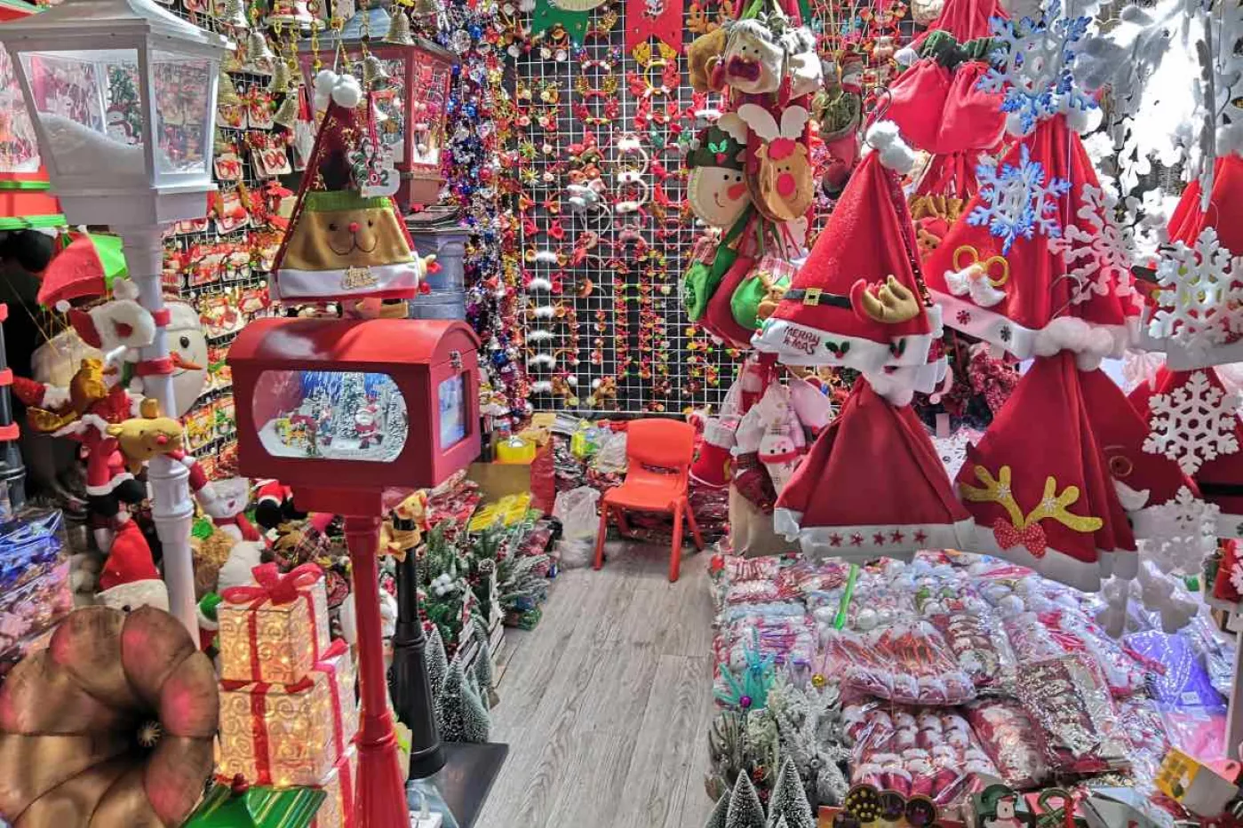 Aspecto general de un mercadillo navideño en una ciudad de China (FOTO: Lucas de la Cal). 