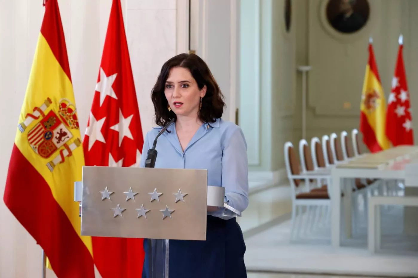 Isabel Díaz Ayuso, presidenta de la Comunidad de Madrid, anunciado la convocatoria anticipada de elecciones (EFE/Zipi)
