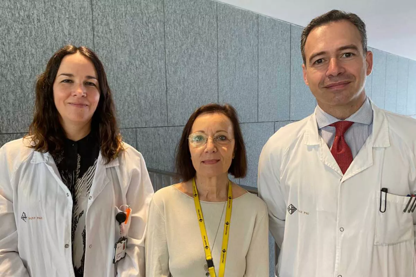 Ivana Sullivan, Montserrat Estorch y Santiago Sánchez Cabús, de Hospital de Sant Pau.