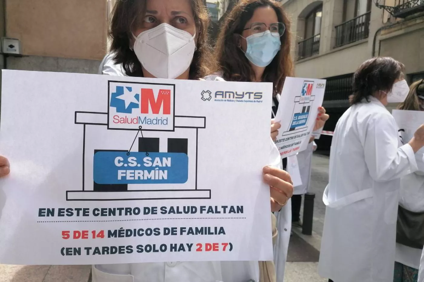 Delegados de Amyts denuncian ante la Consejería de Sanidad de Madrid el estado de las plantillas en los centros de salud. Foto: AMYTS