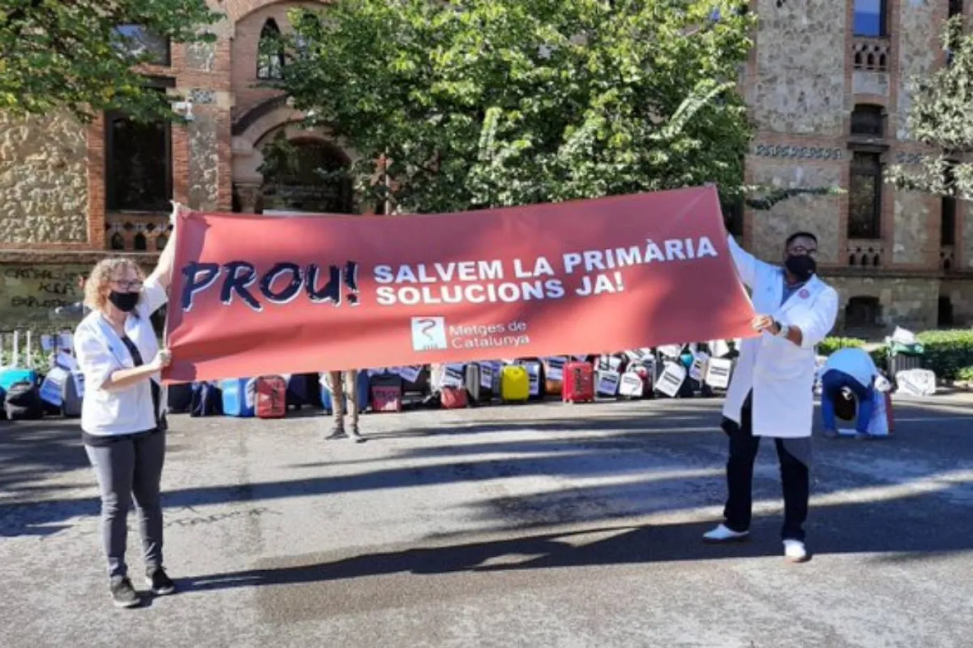 Médicos de Familia catalanes se manifiestan en defensa de la AP. Foto: MÉDICOS DE CATALUÑA