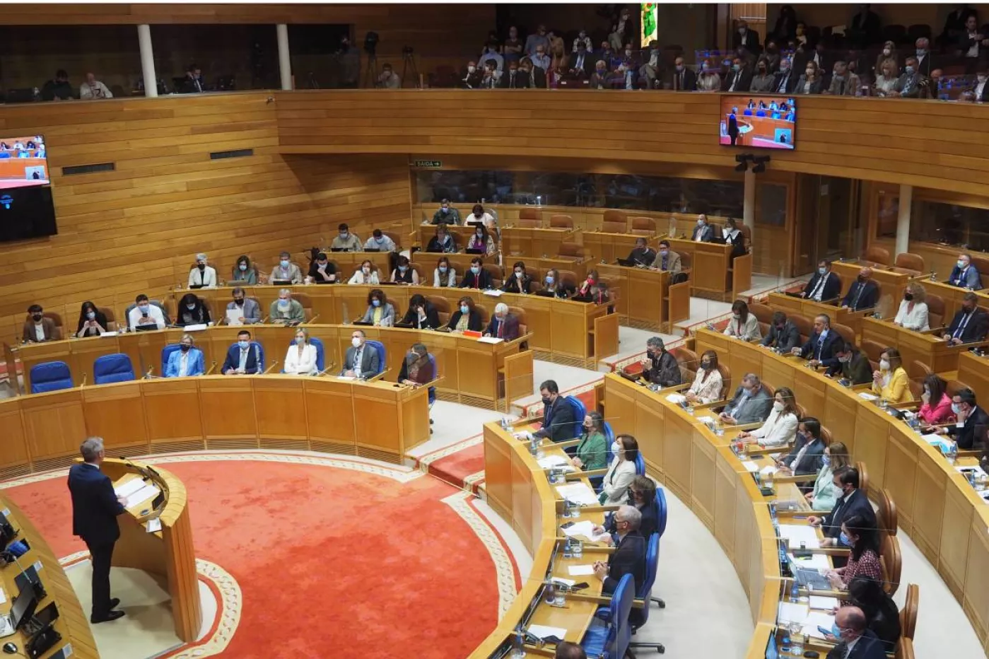 Un momento del Pleno de investidura en el Parlamento de Galicia. Foto: PARLAMENTO DE GALICIA.