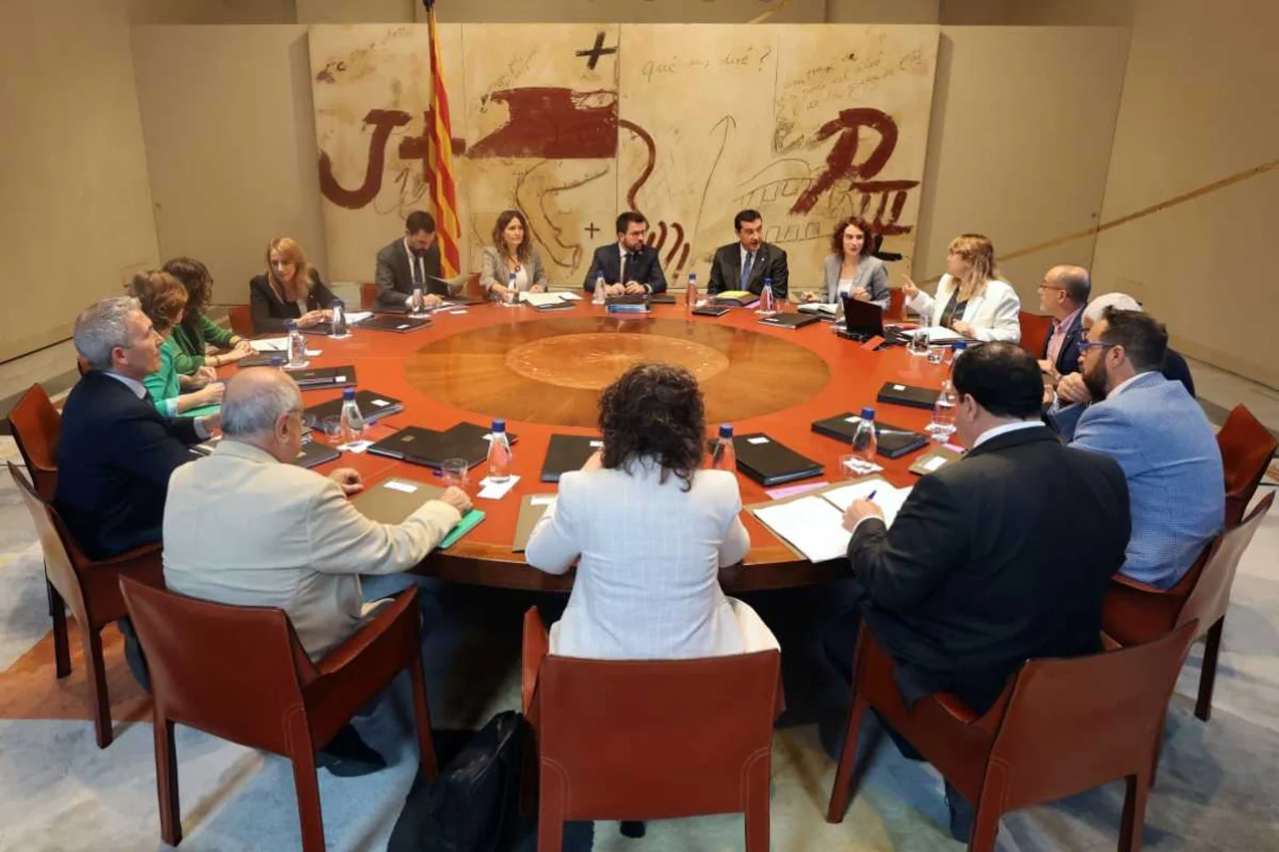 Reunión de esta mañana del Consejo Ejecutivo de la Generalitat de Cataluña, que preside Pere Aragonès y del que forma parte como consejero de Salud, Manel Balcells. Foto: GENERALITAT DE CATALUÑA