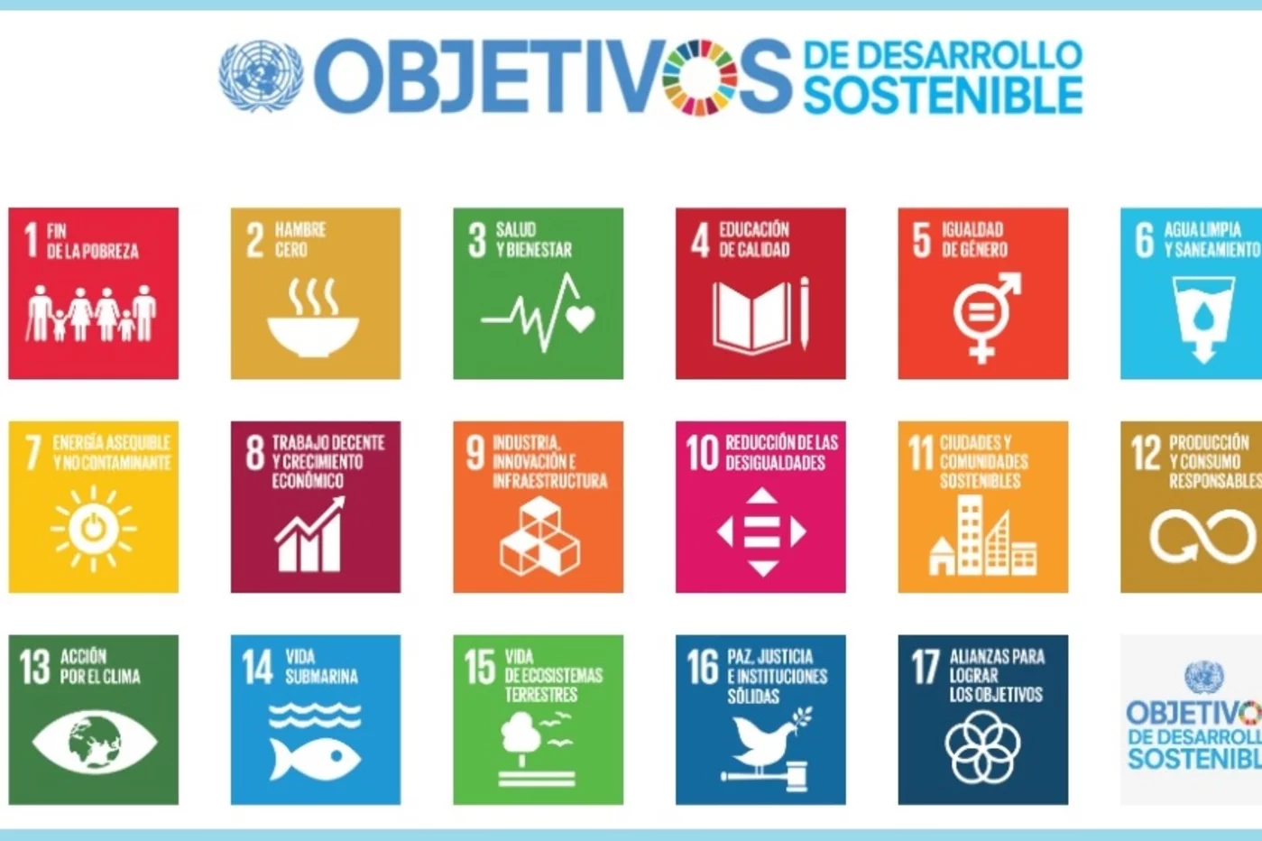 En 2015, la ONU aprobó la Agenda 2030 sobre el Desarrollo Sostenible, con 17 Objetivos. Imagen: NACIONES UNIDAS.