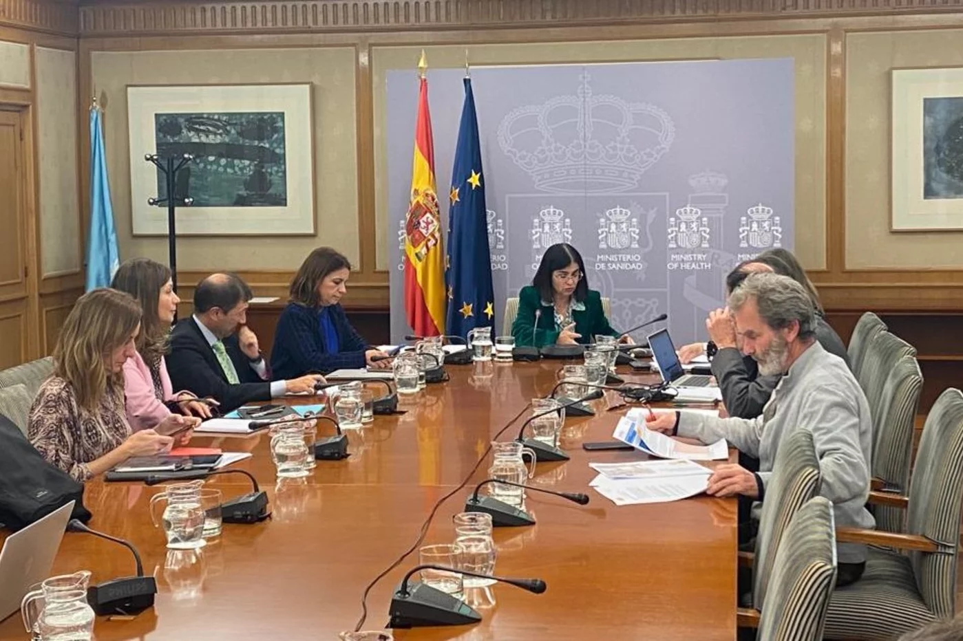 Reunión del Consejo Interterritorial del 2 de febrero de 2023, presidido por la ministra Carolina Darias. Foto: Ministerio de Sanidad.