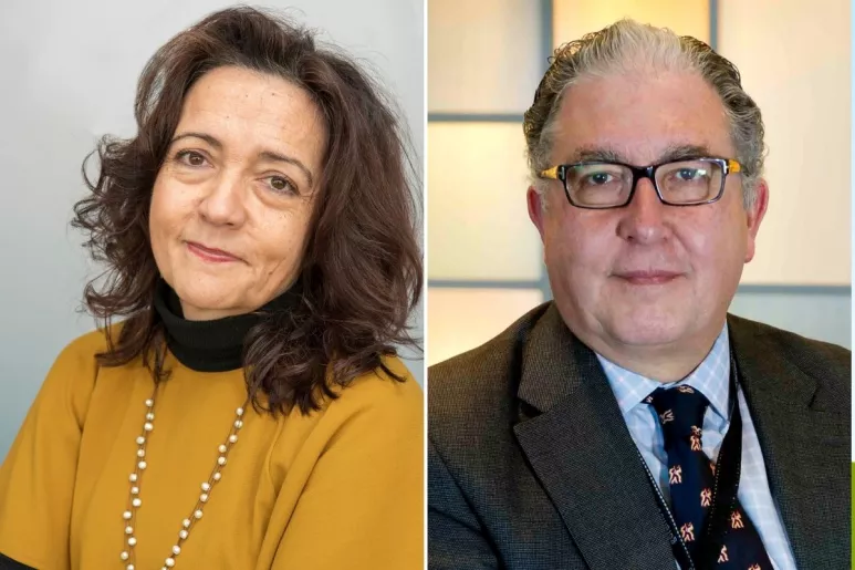 Elena Martín y Antonio Torres, los dos candidatos a presidir la Asociación Española de Cirujanos (AEC) a partir de 2022.