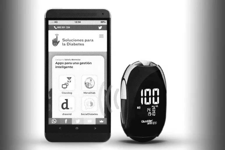 La conectividad con los 'smartphones' permite un registro de los datos de glucemia para su análisis y para emitir avisos al paciente.