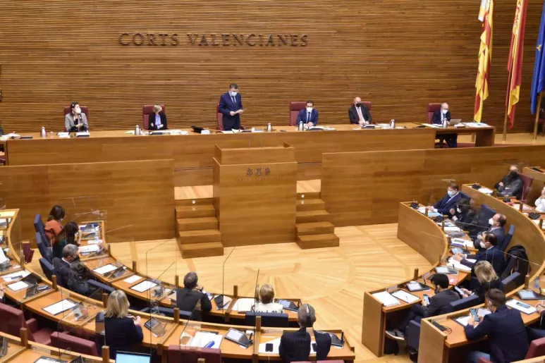 Pleno de las Cortes Valencianas celebrado este jueves.