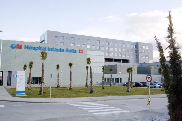 Fachada principal del Hospital Universitario Infanta Sofía, en la zona norte de la Comunidad de Madrid (FOTO: Sermas).