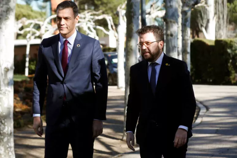 Los presidentes Pedro Sánchez y Pere Aragonés han recuperado el diálogo en la mesa bilateral. 