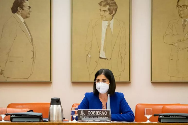 Carolina Darias, ministra de Sanidad, en una imagen de archivo durante una de sus comparecencias en la Comisión de Sanidad del Congreso de los Diputados.