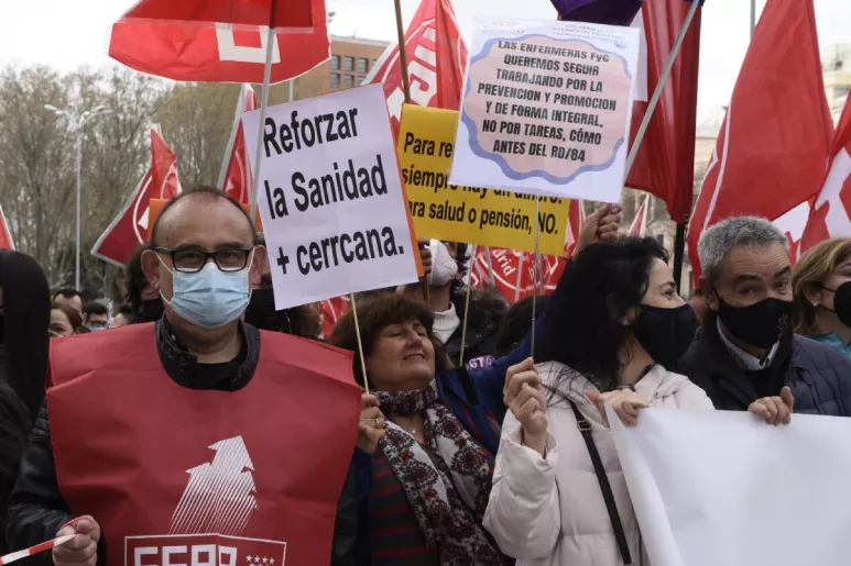 CCOO ha sido una de las 115 organizaciones convocantes de esta manifestación para 'Salvar la Atención Primaria'. /Luis Camacho.
