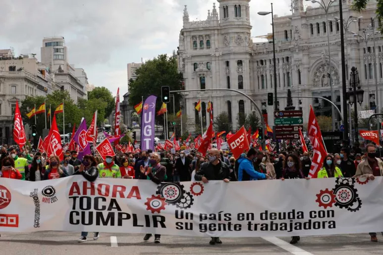 Manifestación del Primero de Mayo en Madrid de 2021.