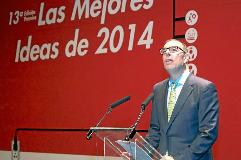Francisco Fernández, durante la entrega de Premios a las Mejores Ideas en 2014.
