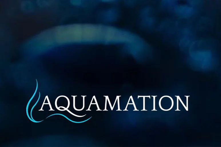 Logotipo del proceso 'Aquamation', de la empresa Bio-Response Solutions <https://aquamationinfo.com>.
