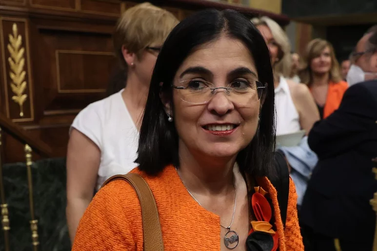 Carolina Darias, ministra de Sanidad, este martes, durante el debate sobre el estado de la nación. Foto: EFE/KIKO HUESCA