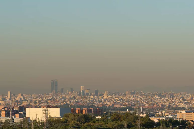 Imagen de la contaminación en Madrid. 