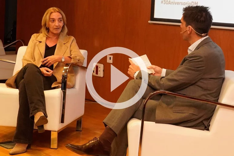 María Somalo, consejera de Salud de la Rioja, fue entrevistada durante el 'Encuentro con la Sanidad de La Rioja' por Miguel G. Corral, director de Diario Médico. Foto: ARABA PRESS/PAULINO ORIBE