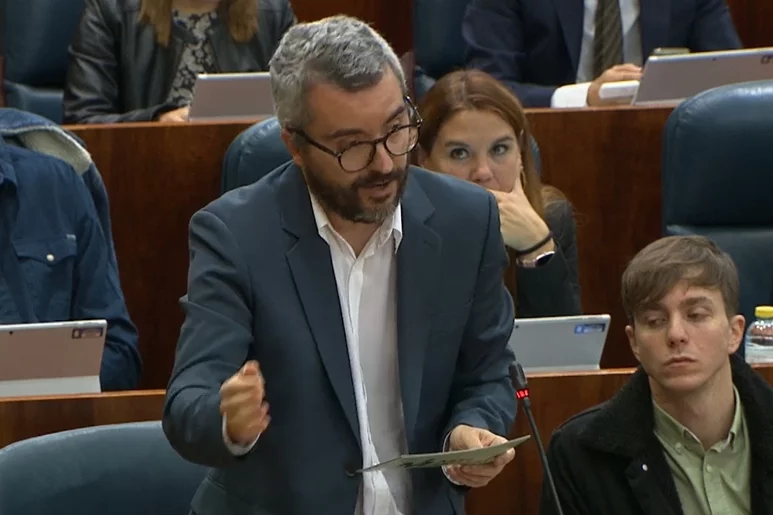 Javier Padilla, portavoz de Sanidad de Mas Madrid en la Asamblea de Madrid.