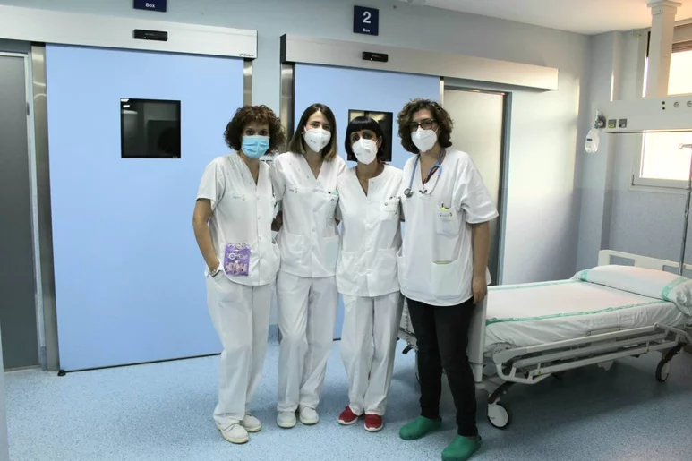 Integrantes del Ucapi en el Hospital Virgen de Altagracia de Manzanares (Ciudad Real).