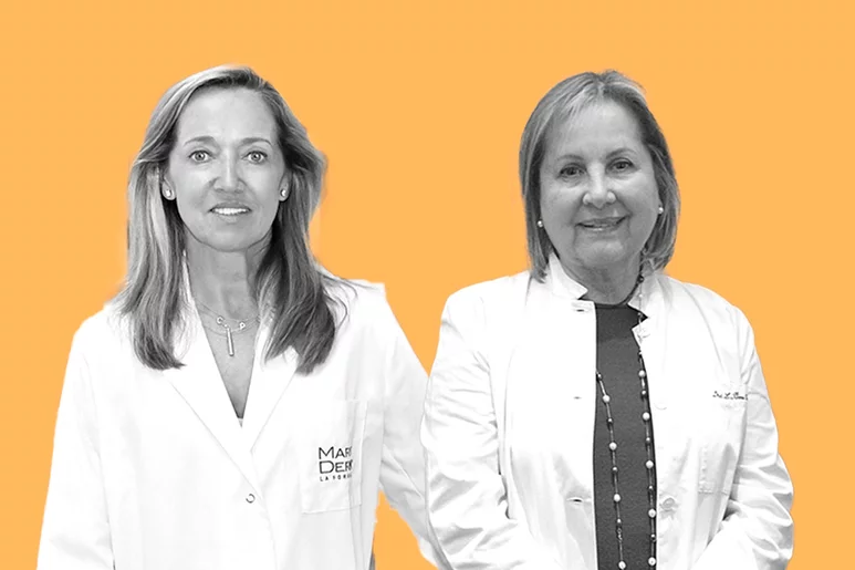 Elisa Suñer y Lola Bour, farmacéutica y dermatóloga galardonadas con el Premio Nacional de Formulación Magistral 2023, concedido por el Gedefaf.