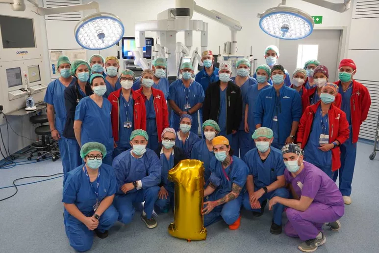 El equipo multidisciplinar de trasplante de pulmón del Vall d'Hebron ha celebrado su nuevo hito. Foto: HOSPITAL VALL D'HEBRON